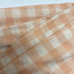 100% Knitted Cotton Jersey 260gsm- Digitally Printed Gingham Pink Pattern Fabric