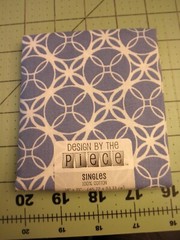 Design by the Piece Interlocking White Circles on Blu Fat Quarter, FREE SHIPPING