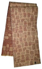 Upholstery Fabric Swatch Tan Browns With Rust Reddish Tones 18.25″ X 4″ Size #8C
