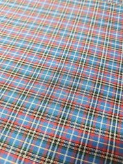 Red Blue White Green Yellow Plaid Woven Cotton Quilting Sewing Fabric 46″ X 2yds
