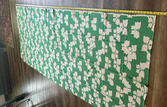 Vtg. Fabric 1960s 70s Butterfly Polka Dot Polyester Knit Mod Groovy 45″ x 109″