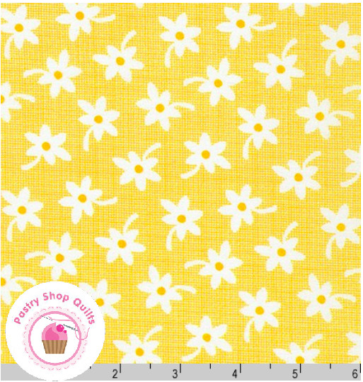 Kaufman BASKET OF BLOOMS 20490 140 Yellow ZIMMERMAN Quilt Fabric 30’s REPRO