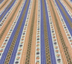 Vintage Cottage Core Floral Pink And Purple Fabric Scrap 114 X45