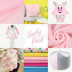 Plush Fabric | Solid Baby Pink Minky Fabric for Sewing | Super Soft Cuddle Mater