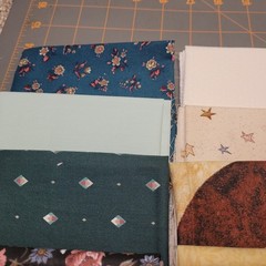 LOT OF 15 FAT QUARTERS COTTON FABRIC ASSTD COLORS & DESIGNS lot 30