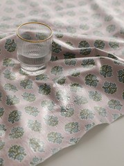 Waterproof TPU Laminated Cotton Fabric By the Yard, 49” Wide (Sinennne)