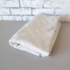 1.5 Yards Novel Soiree Sand Drapery Fabric 118″ Wide Faux Linen Remnant
