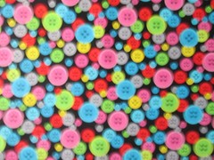 THREAD SPOOLS OF THREAD BRIGHT COLORS BLACK COTTON FABRIC FQ