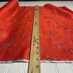 SILK Orange, FABRIC 6 Yards x 22 Inches Wide or 216 Inches x 22 Inches Wide