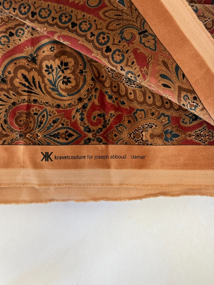 Kravet Couture Joseph Abboud “Damar” Paisley Fabric Cut 54” x 1.5 Yards Upholste