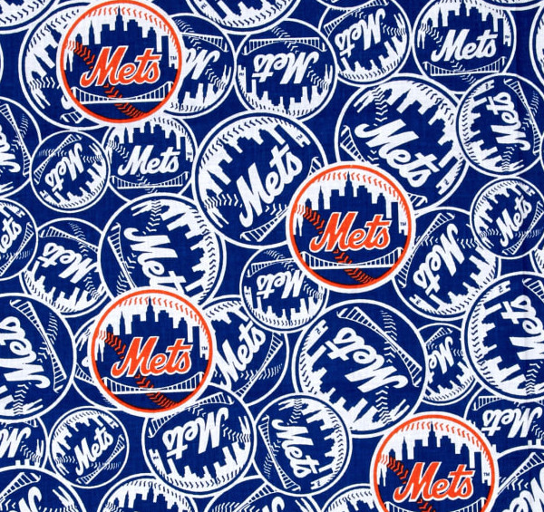 MLB – New York Mets Blue Fabric – 18″ x 58″ –