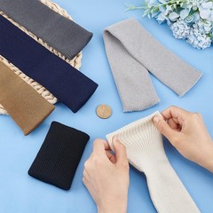 BENECREAT 6 Colors Knit Cuff Sleeve Ribbing Cuff Fabric, 15.7×2.75 Tubular Ri…