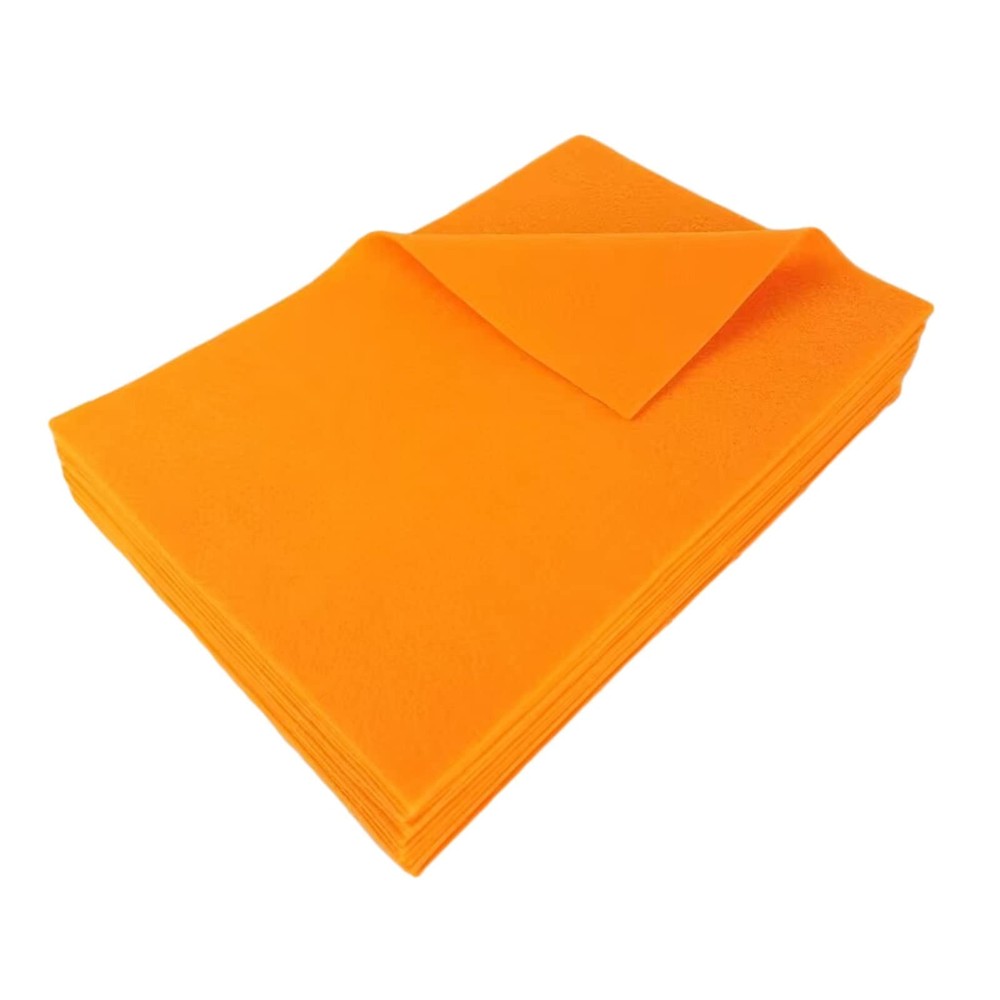 20PCS Orange Felt Sheets, 8×12, 1.4mm Thick, Soft, Handicraft, DIY, Sewing
