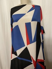100% Silk Crepe De Chine Avant Garde Geometric Multi-color 2.5 Yds Long 46″ Wide