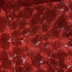 Designer Red Coil Circles High End Speciality Fabric 54×30”