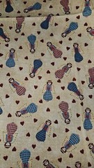 Springs Industries Scattered Angels & Hearts Cotton Fabric 1 Yard 31″ X 45″ Wide