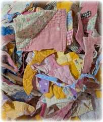 Vintage Quilt Scrap Cutter Quilt Scrap Pieces Slow Stitch, Junk Journal, Bag 6