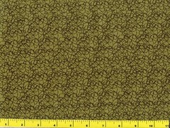 Moss Green Blender w/ Squiggles Quilting Sewing Fabric by Yard #2138