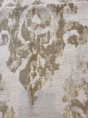 3 PCS Brown Cream Fabric Upholstery Samples Brocade Type Design 18″ X 23 1/2″