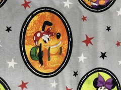 Licensed Halloween Mickey And Friend Holloween Cotton Fabric BTY