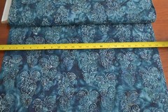 By 1/2 Yd, Blue Swirls on Blue Batik, Indonesia, Hoffman, Hand-Painted, B520