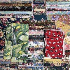 Large Upholstery Fabric Sample Lot 254 Pc Floral Designer Swatches Craft Quilt