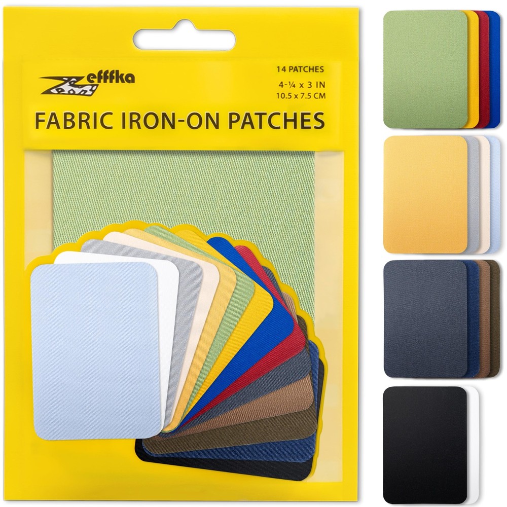 ZEFFFKA Premium Quality Fabric Iron-on Patches Inside & 1-Pack, Multicolor