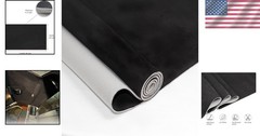 Durable Black Suede Automotive Headliner Fabric – 96”x60” with Foam Backing