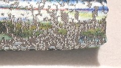Woven Tapestry Jacquard Fabric Remnant Landscape Design 59×65 Heavy Decor