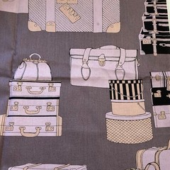 Alexander Henry Ghastly valise Luggage Gray USA Cotton Fabric 110×45cm