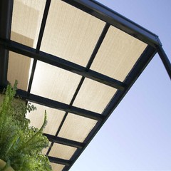 Custom 6 FT Beige Fabric Roll Sunwind Screen UV Block Shade Cloth patio Yard
