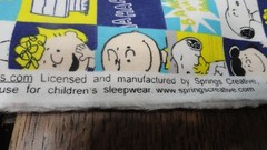 Peanuts Worldwide 2021 Flannel Fabric Checks Comic Grid 1 yd x 44″Snoopy & Gang