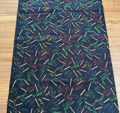 MARY ELLEN HOPKINS SSI Chalkboard Signatures Names Quilting Cotton Fabric 1y+34″