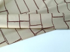 BEIGE JERSEY 60s INSPIRED ABSTRACT CHECK COTTON BLENDMADE IN ITALY FOR GUCCI A8