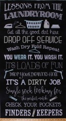 23″ X 44″ Panel Lessons From the Laundry Room Rules Cotton Fabric Panel D763.56