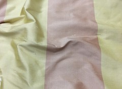 100% Silk fabric by Scalamandre, 54 inches wide, 2 color stripe