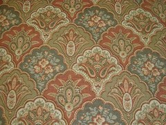 VTG One Yd CYRUS CLARK BANKURA Shell cotton DRAPERY FABRIC 54″ x 36″ (6 left)