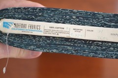 By 1/2 Yd, Blue Swirls on Blue Batik, Indonesia, Hoffman, Hand-Painted, B520