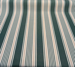 Sunbrella Aspen Green Stripe Performance Upholstery Outdoor Fabric By the yard