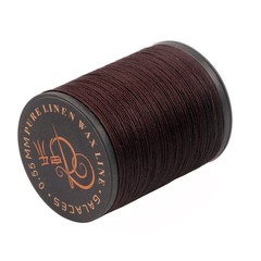 FANDOL 100% Natural Linen Thread Waxed for 0.55 millimeters, Coffee