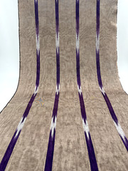 Moire Bronze – Purple Ikat Silk Luxurious Upholstery Ottoman Fabric By 2 Meters.