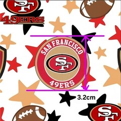 49ers Polyester Cotton blend fabric 18″ x 55″ San Francisco Football 1180669