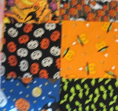 Fat Quarters FQ cotton bundle of 6 lot HALLOWEEN NOVELTY PRINTS 18X22″ pressed B
