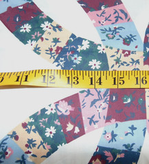 Cotton Fabric Patchwork Double Wedding Ring Print Cheater Quilt 3yds x 90″