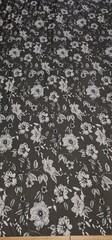 Gray floral Printed spandex stretchable Fabric wrinkle Free Tela 60” W Sold BTY