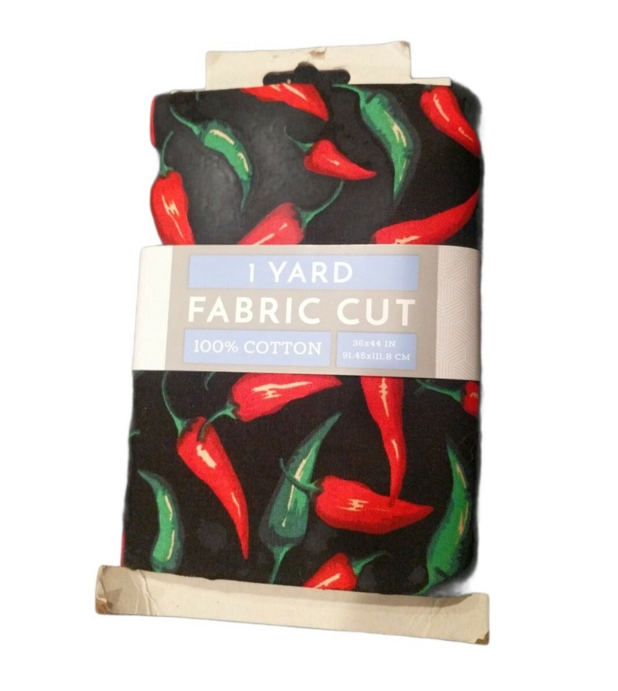 Chili Pepper 100% Cotton Fabric 1 Yard pre cut piece David Textiles 36″x44″