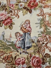 Red Rooster Fabric-Anibella’s By Anna Fishkin-French Cottage Floral Toile Cotton