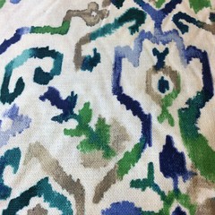 6 Remnants Designers White/Blue Fabrics for Pillow Covers Small Projects No 3
