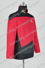 Uniform for Star Trek The Next Generation TNG Cosplay Command Costume Red Jacket