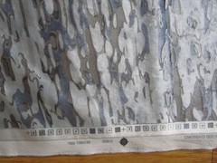 Holly Hunt Reflecting Pool Blue Grey Velvet Silver Print fabric 2 choices